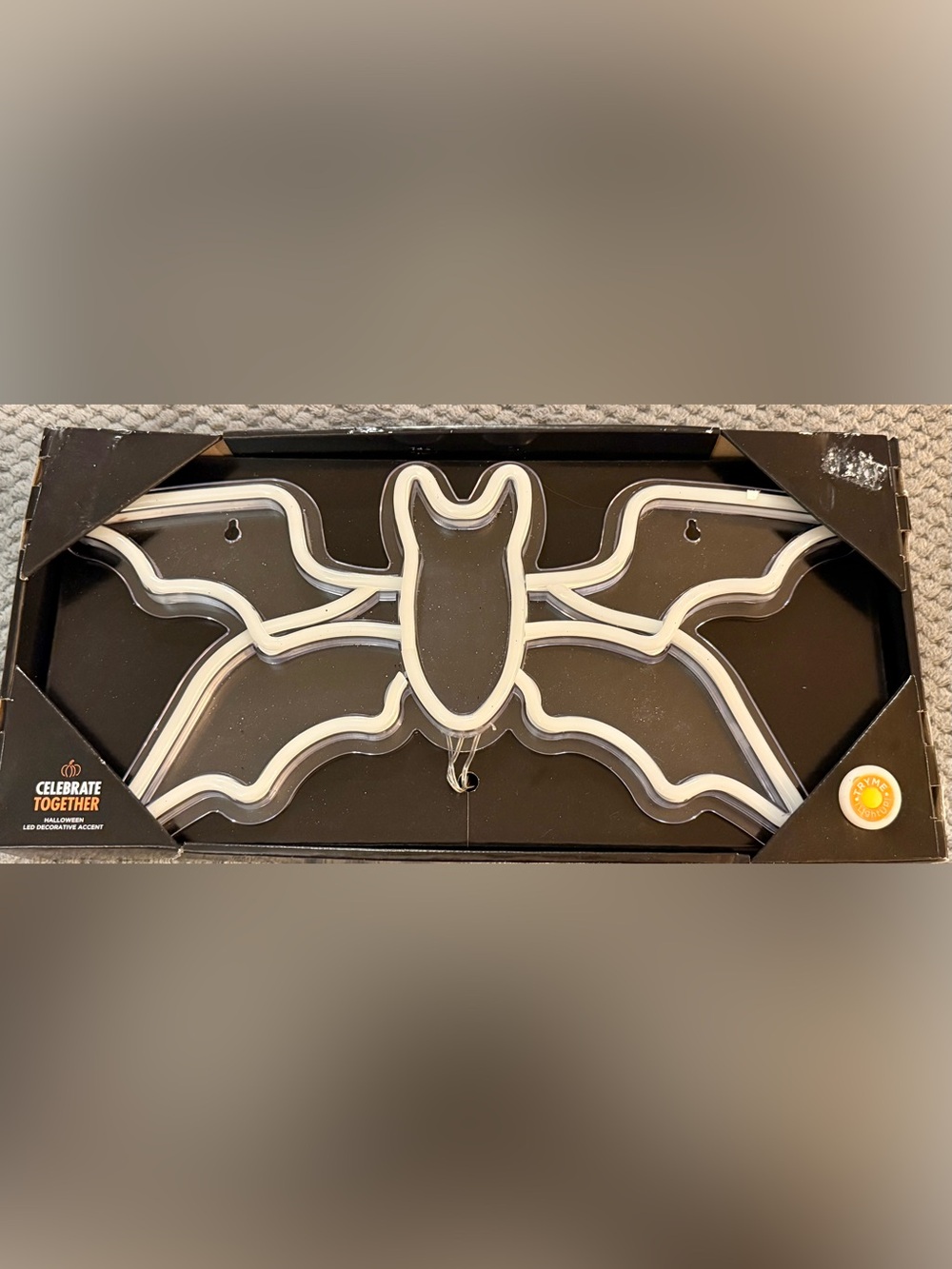Celebrate Together™ Halloween LED Neon Bat Wall Decor new in box